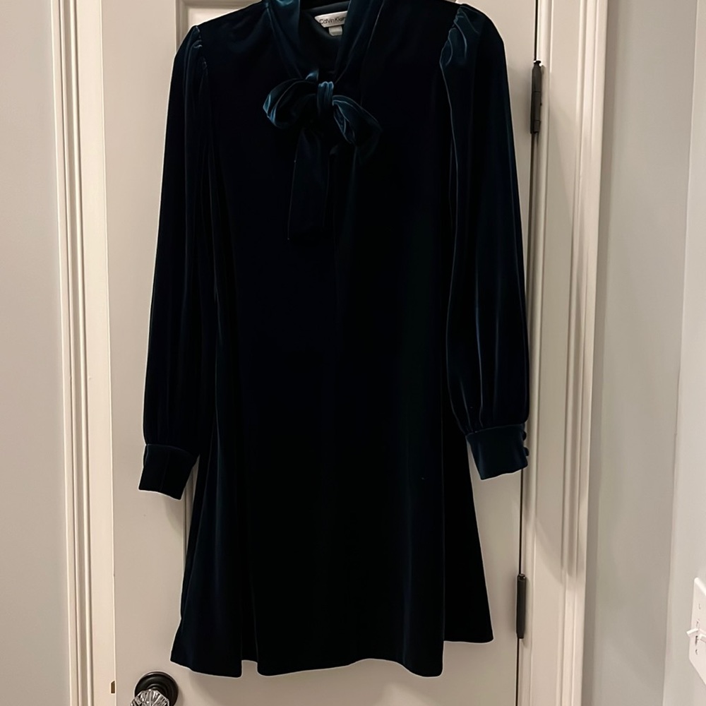 Beautiful Calvin Klein green velvet dress - perfect condition